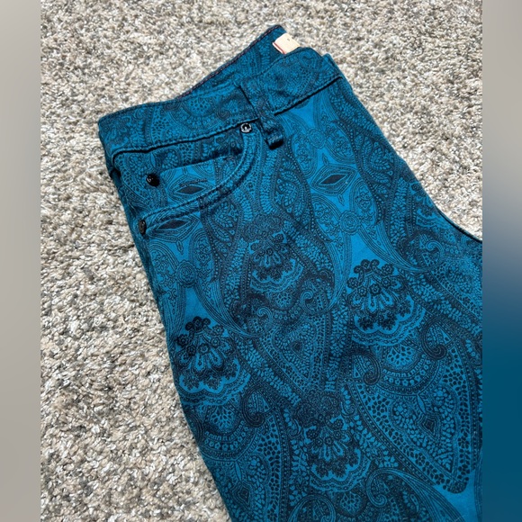 Sanctuary Denim The Charmer teal paisley print size 27 - Picture 5 of 9